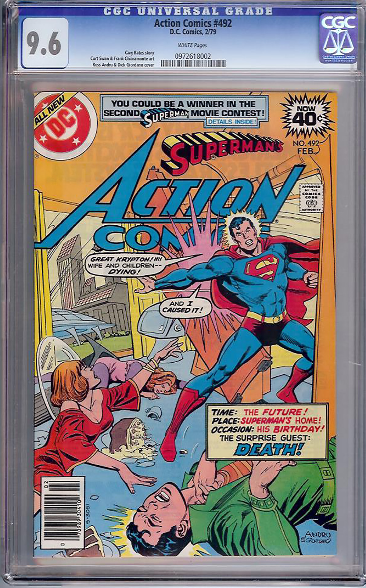 Action Comics #492 CGC 9.6 w