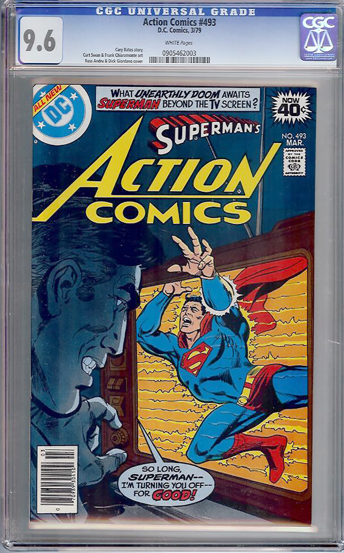 Action Comics #493 CGC 9.6 w