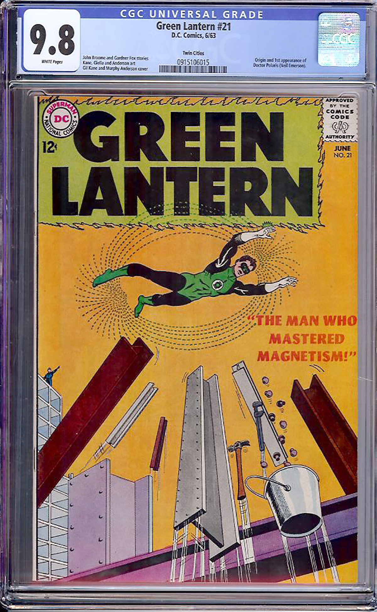 Green Lantern #21 CGC 9.8 w Twin Cities