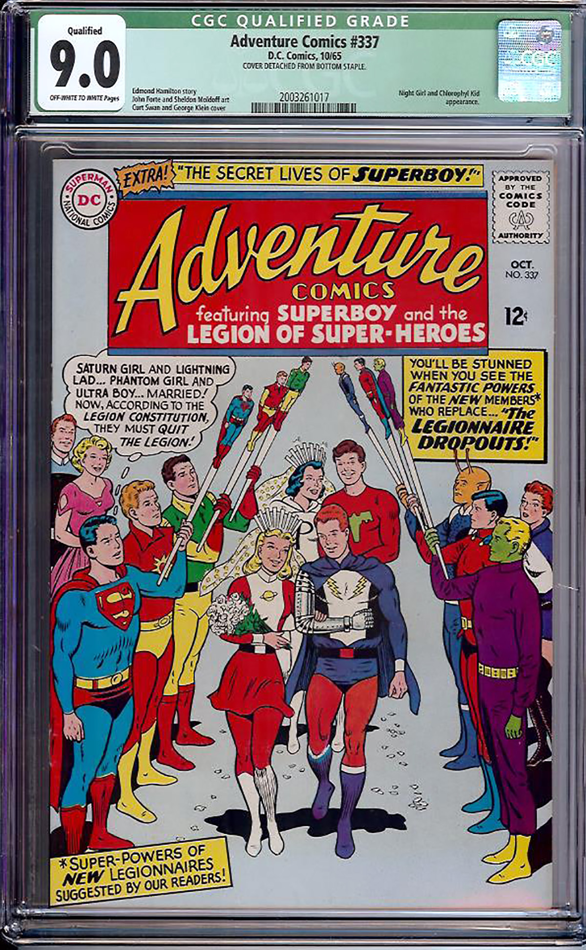 Adventure Comics #337 CGC 9.0 ow/w Bogota