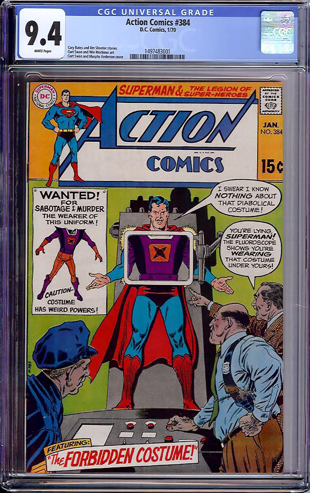 Action Comics #384 CGC 9.4 w