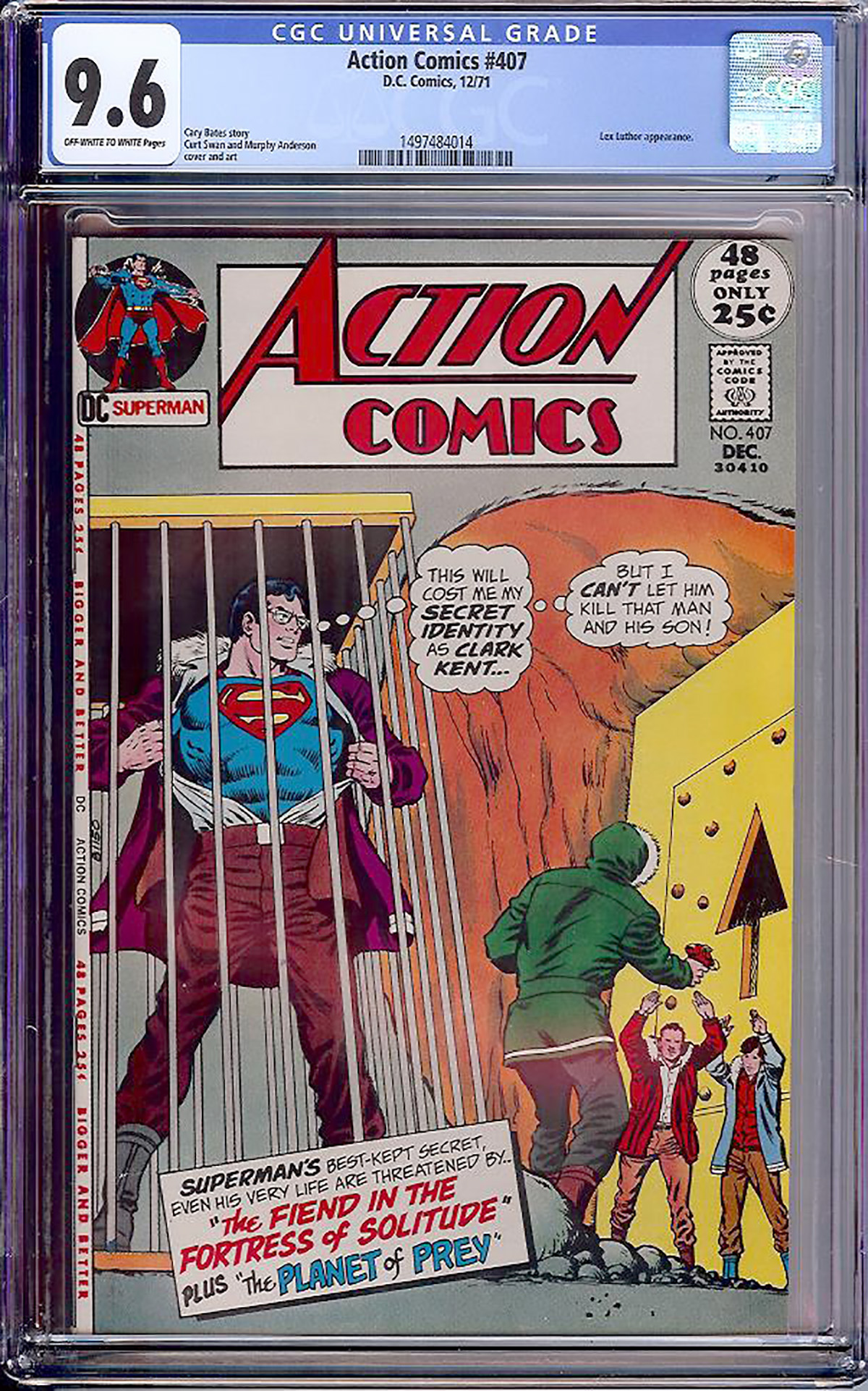 Action Comics #407 CGC 9.6 ow/w