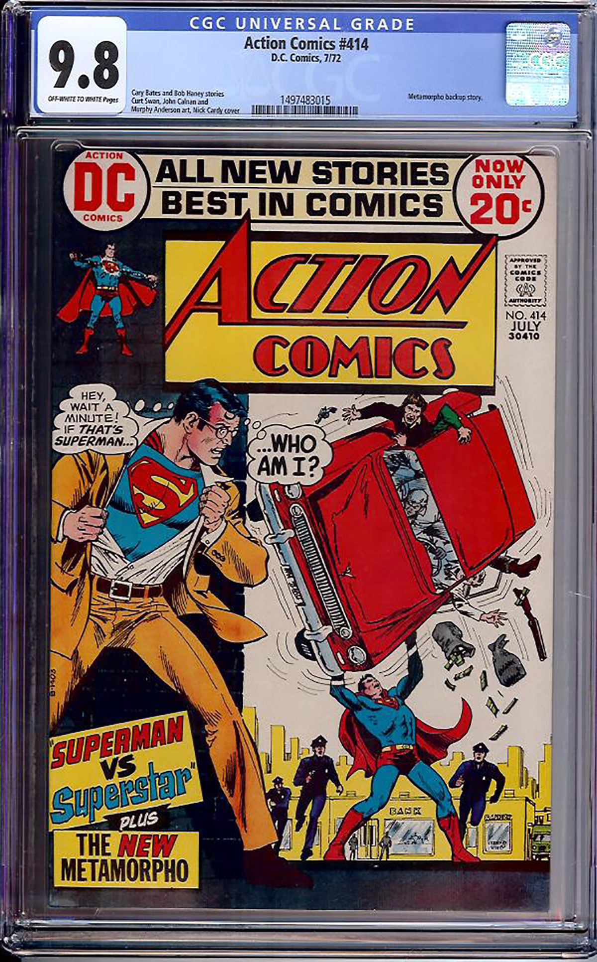 Action Comics #414 CGC 9.8 ow/w