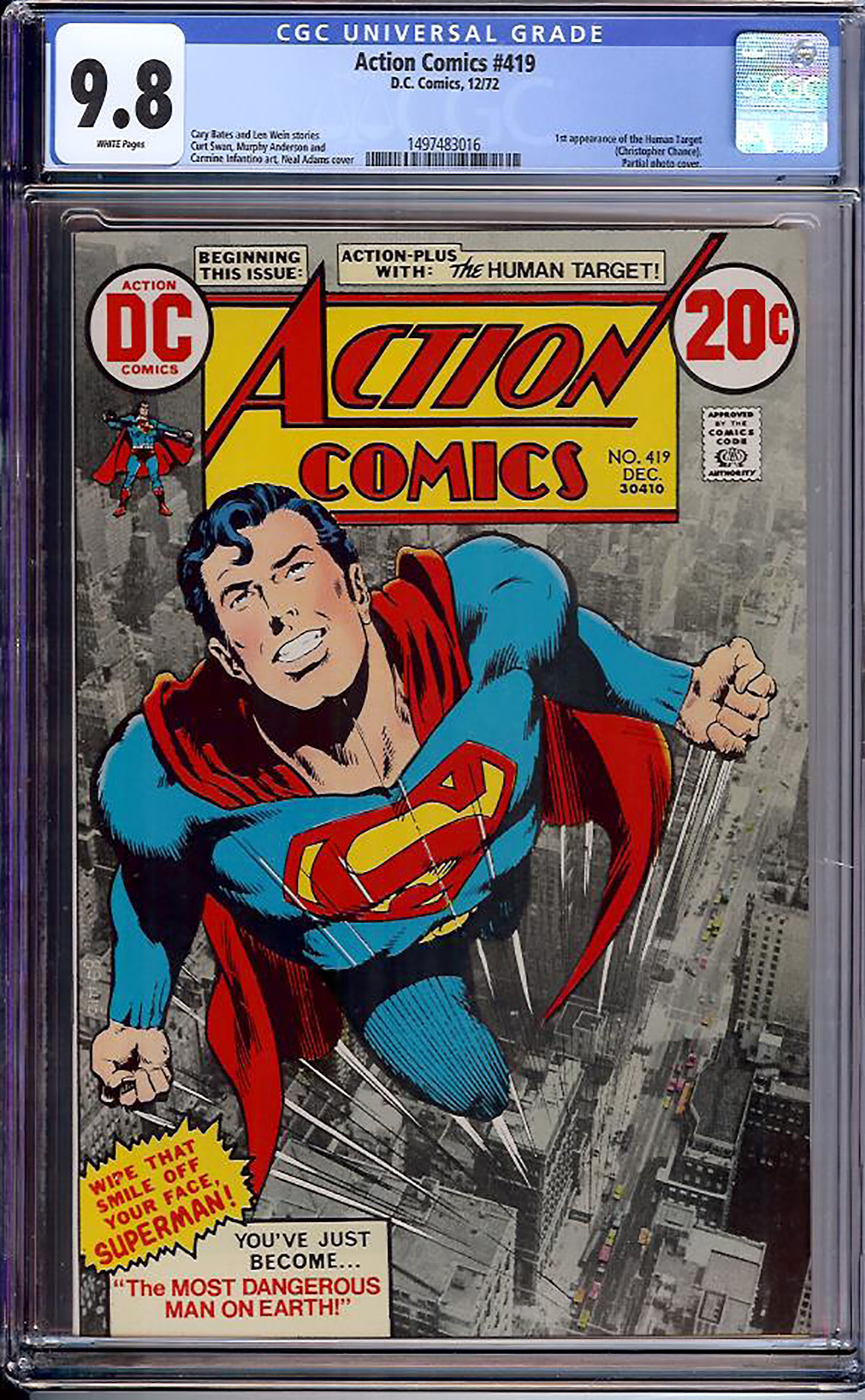 Action Comics #419 CGC 9.8 w