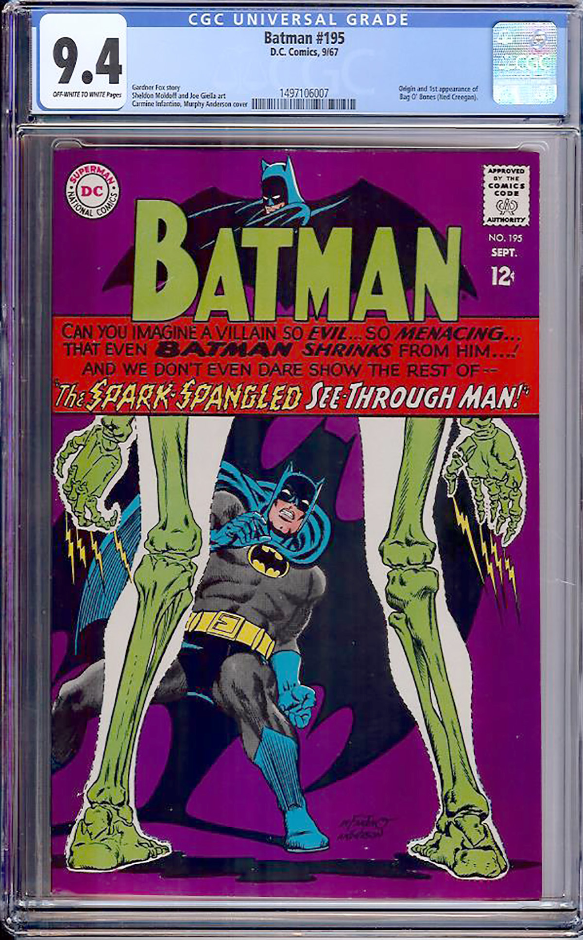 Batman #195 CGC 9.4 ow/w