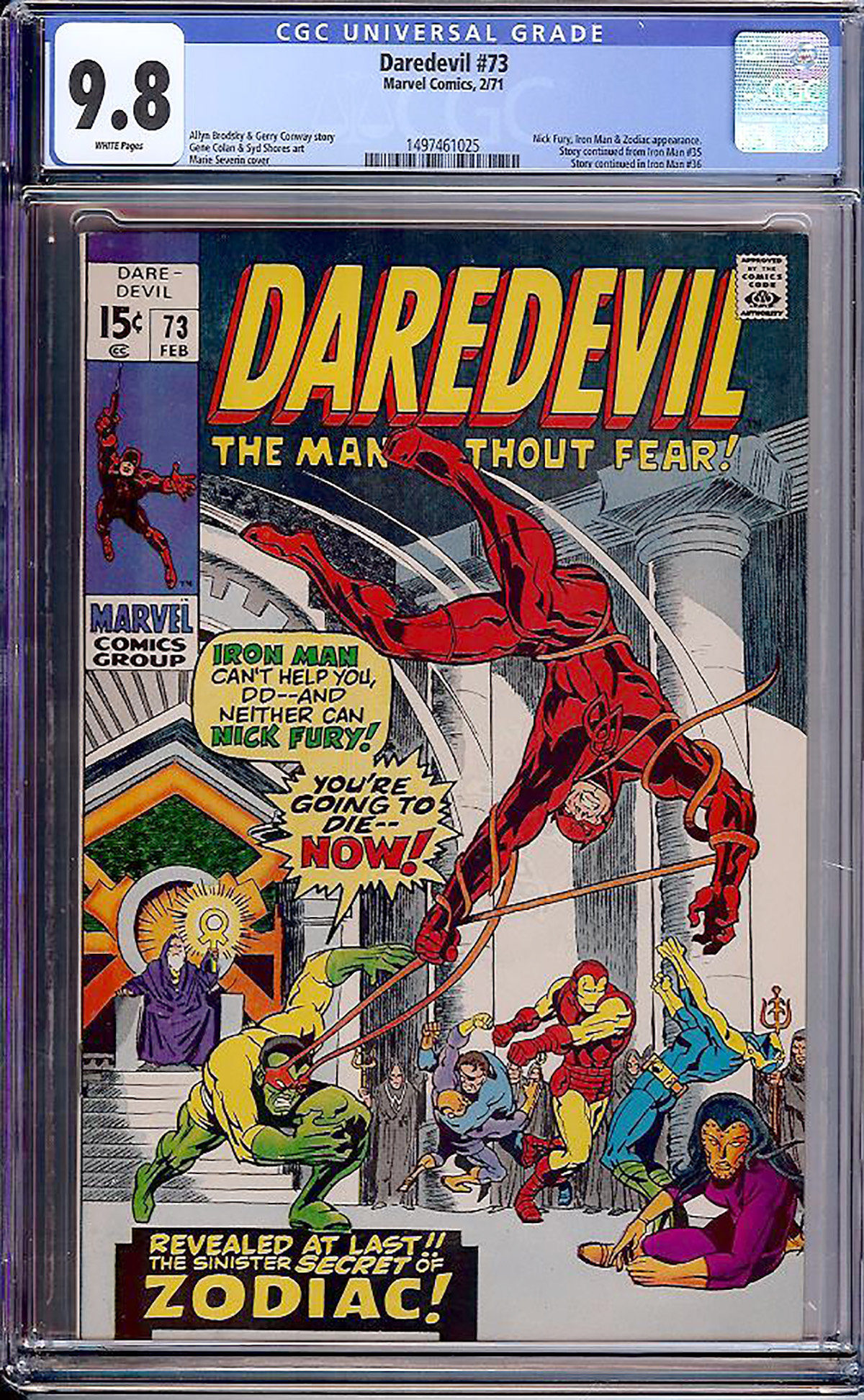 Daredevil #73 CGC 9.8 w