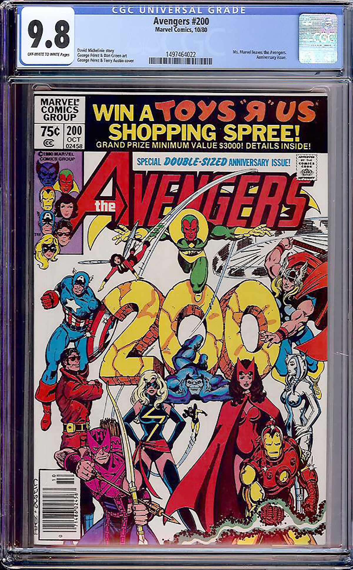 Avengers #200 CGC 9.8 ow/w