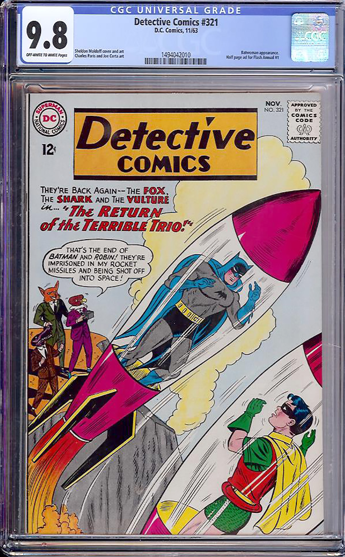 Detective Comics #321 CGC 9.8 ow/w