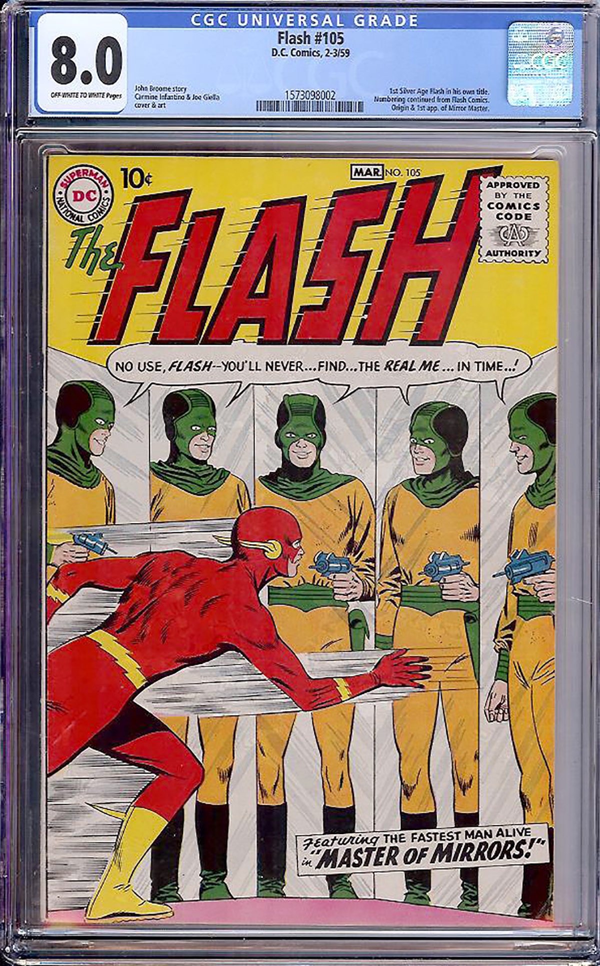 Flash #105 CGC 8.0 ow/w