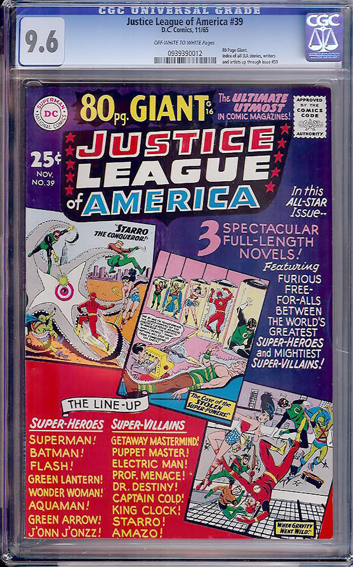 Justice League of America #39 CGC 9.6 ow/w