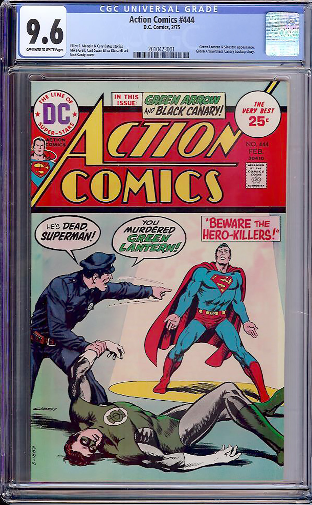 Action Comics #444 CGC 9.6 ow/w