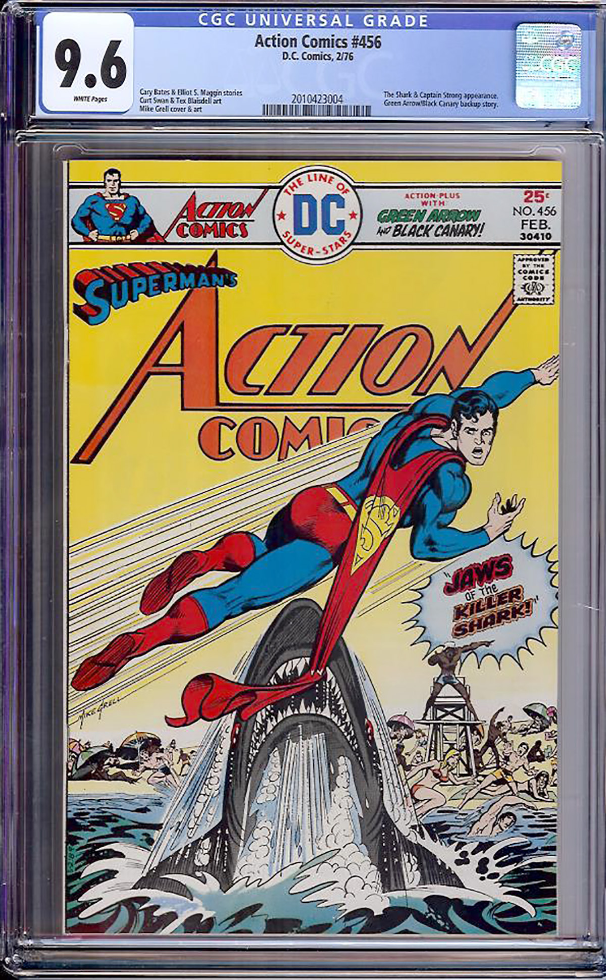 Action Comics #456 CGC 9.6 w
