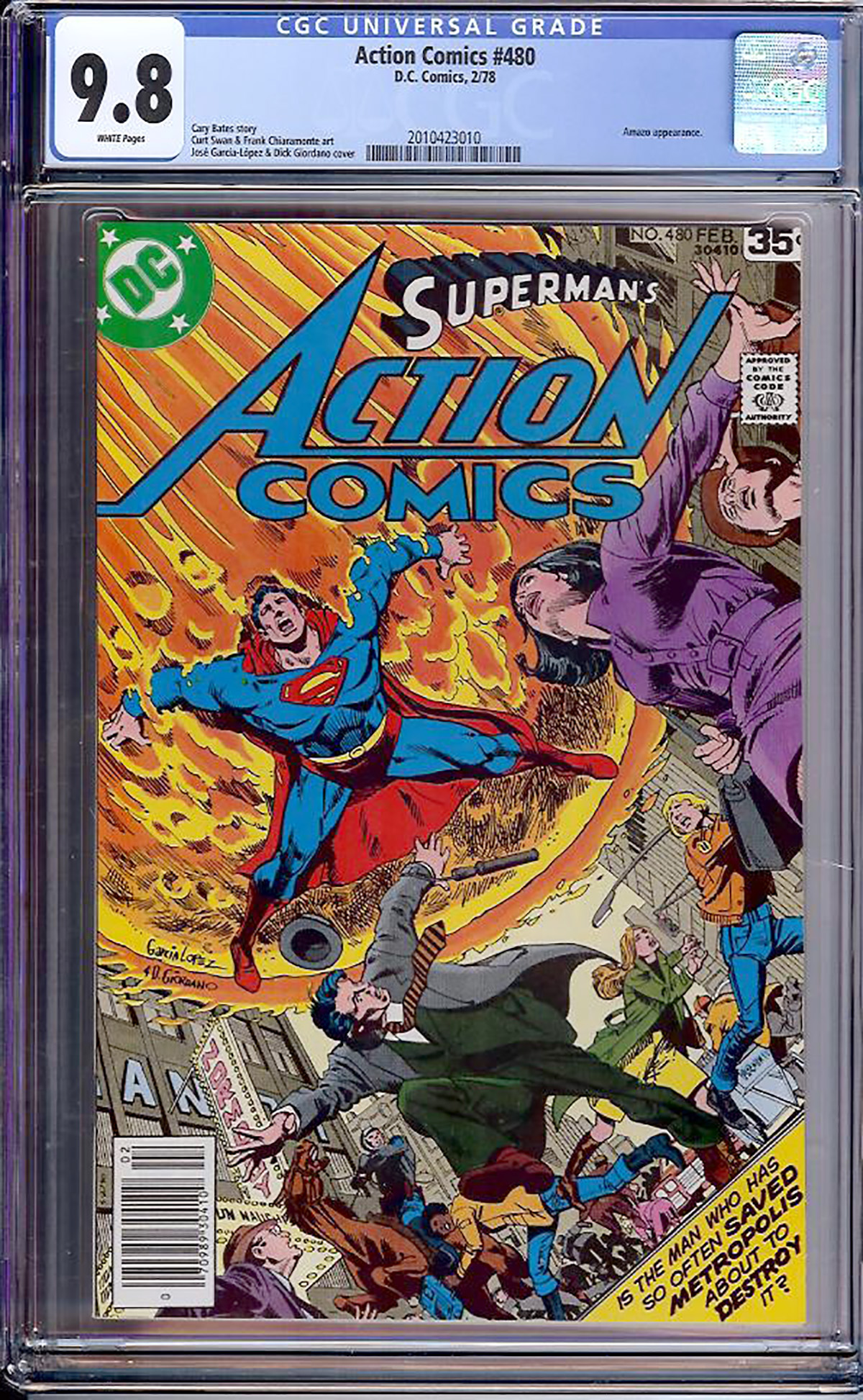 Action Comics #480 CGC 9.8 w