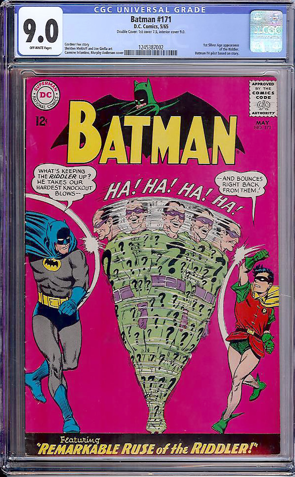 Batman #171 CGC 9.0 ow Double Cover