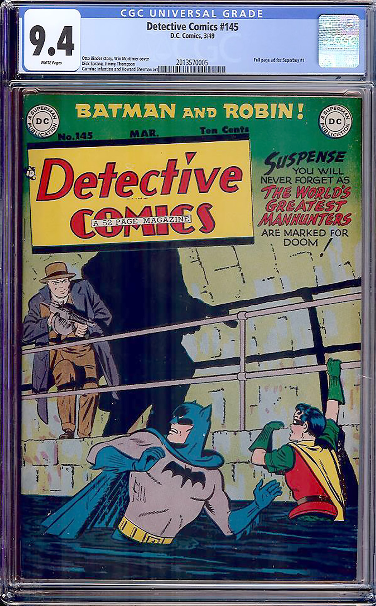 Detective Comics #145 CGC 9.4 w