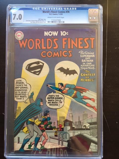 World's Finest Comics #74 CGC 7.0 cr/ow