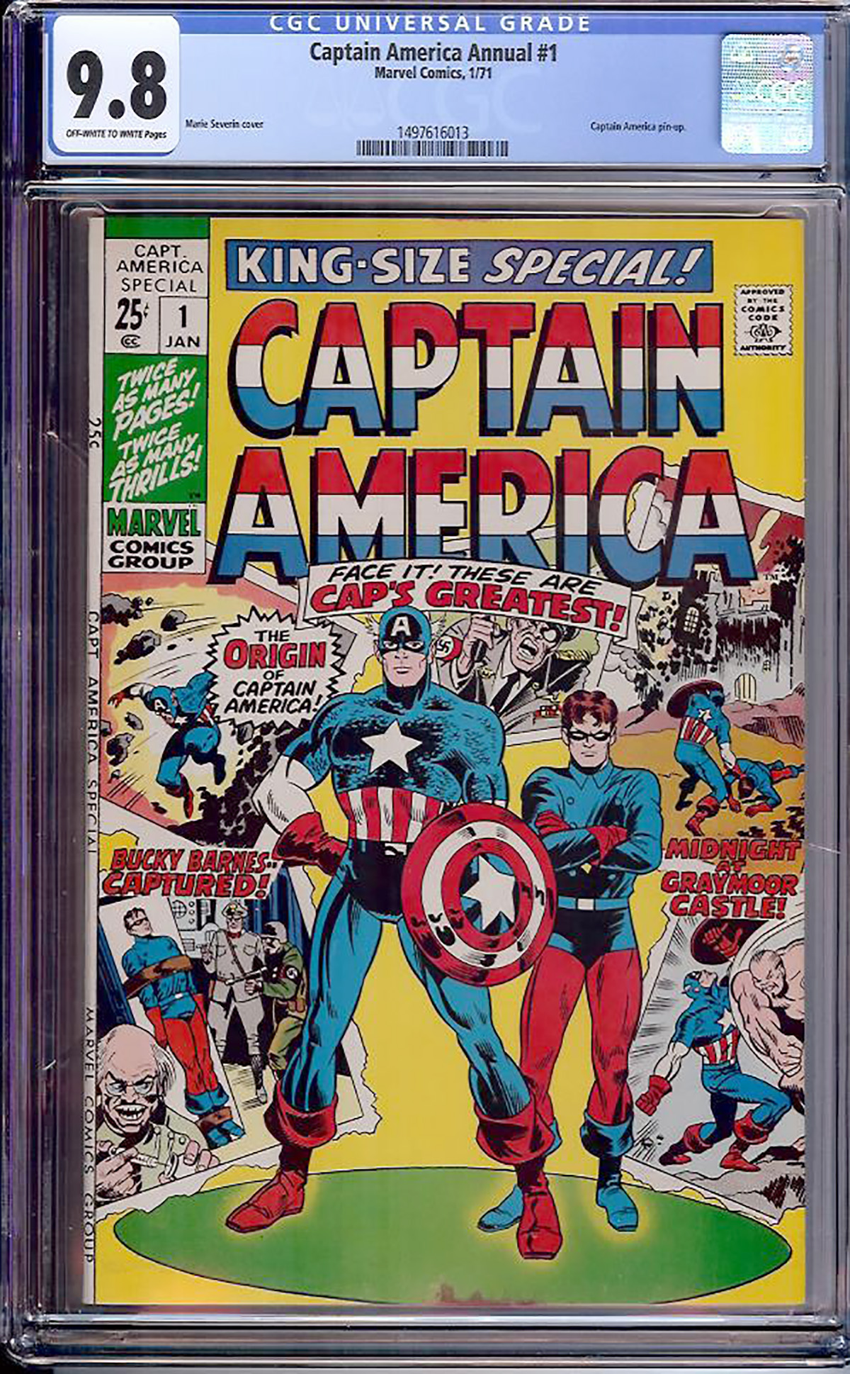 Captain America Annual #1 CGC 9.8 ow/w