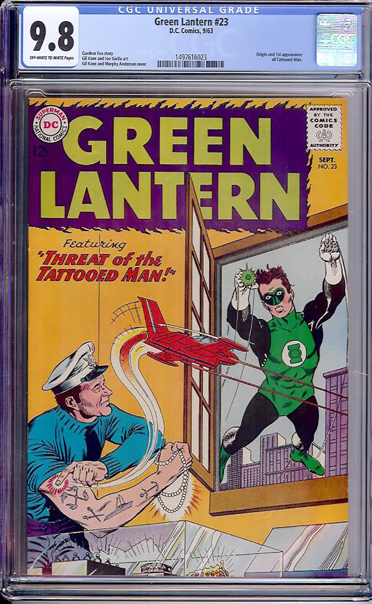 Green Lantern #23 CGC 9.8 ow/w