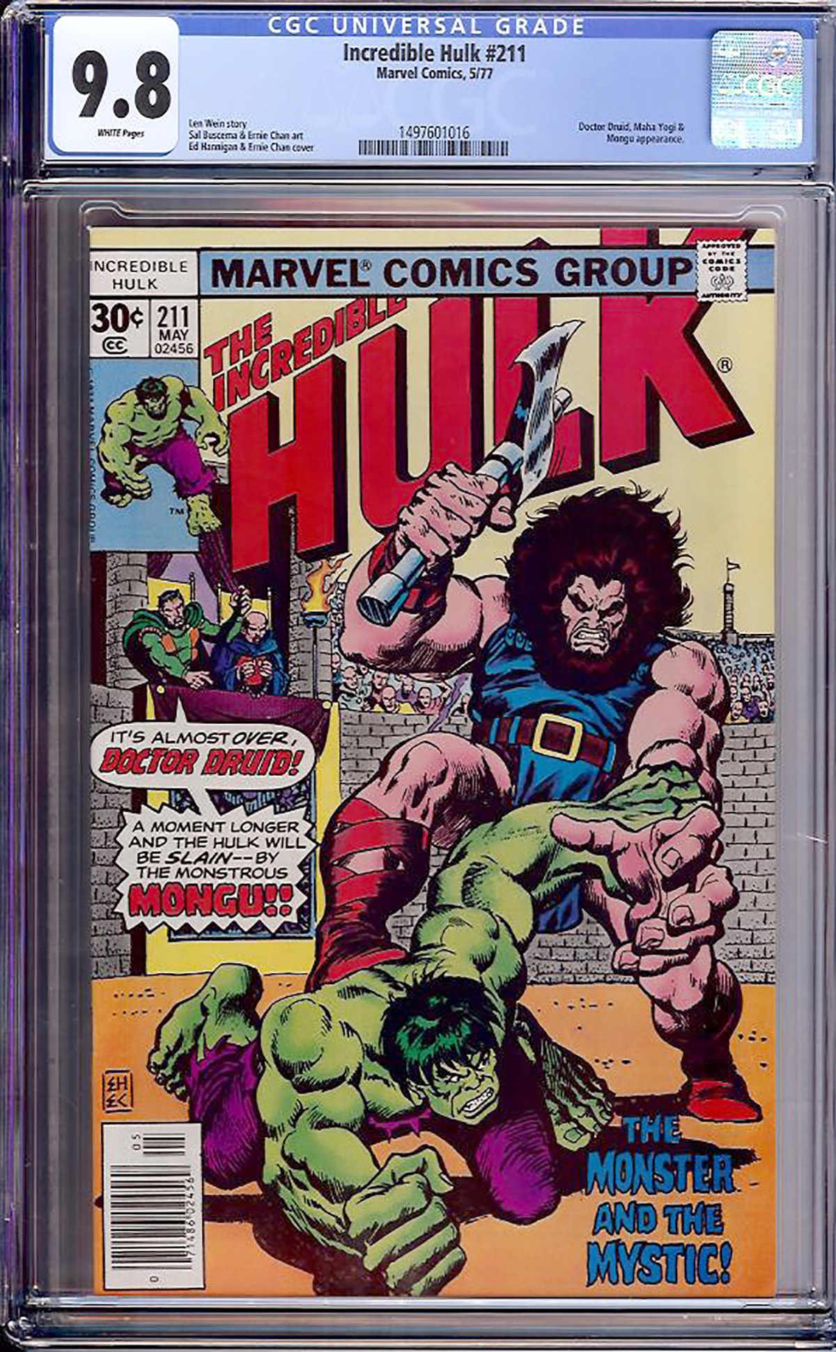 Incredible Hulk #211 CGC 9.8 w