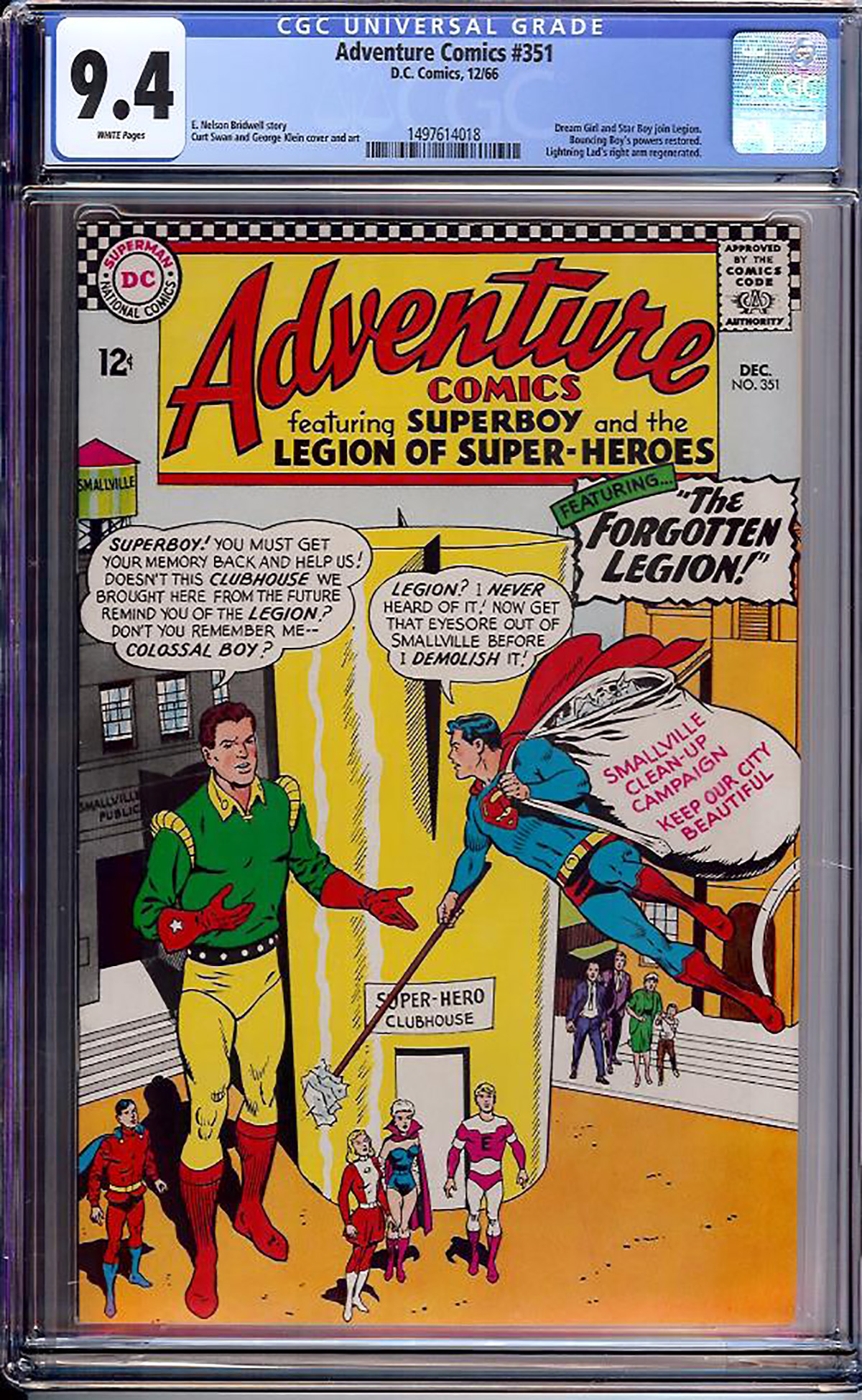 Adventure Comics #351 CGC 9.4 w