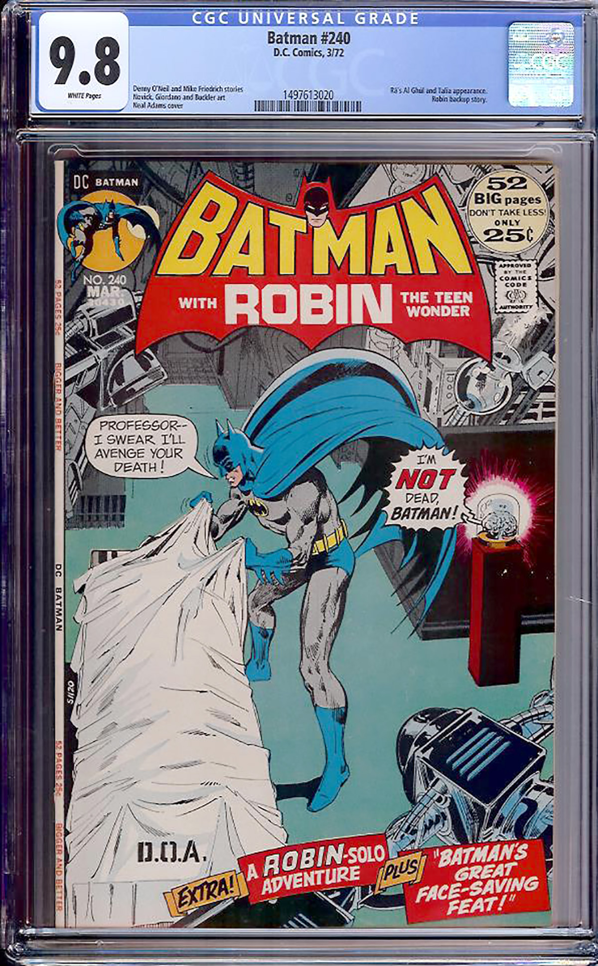 Batman #240 CGC 9.8 w