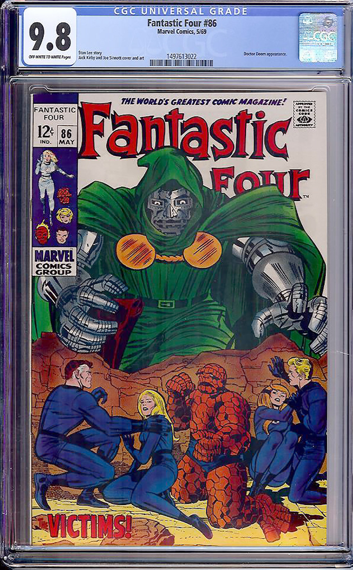 Fantastic Four #86 CGC 9.8 ow/w