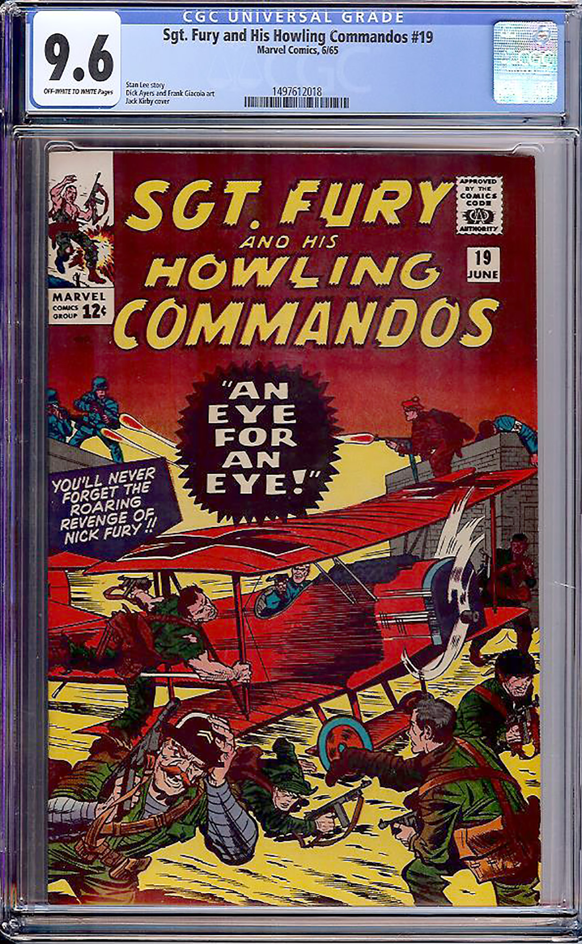 Sgt. Fury and His Howling Commandos #19 CGC 9.6 ow/w