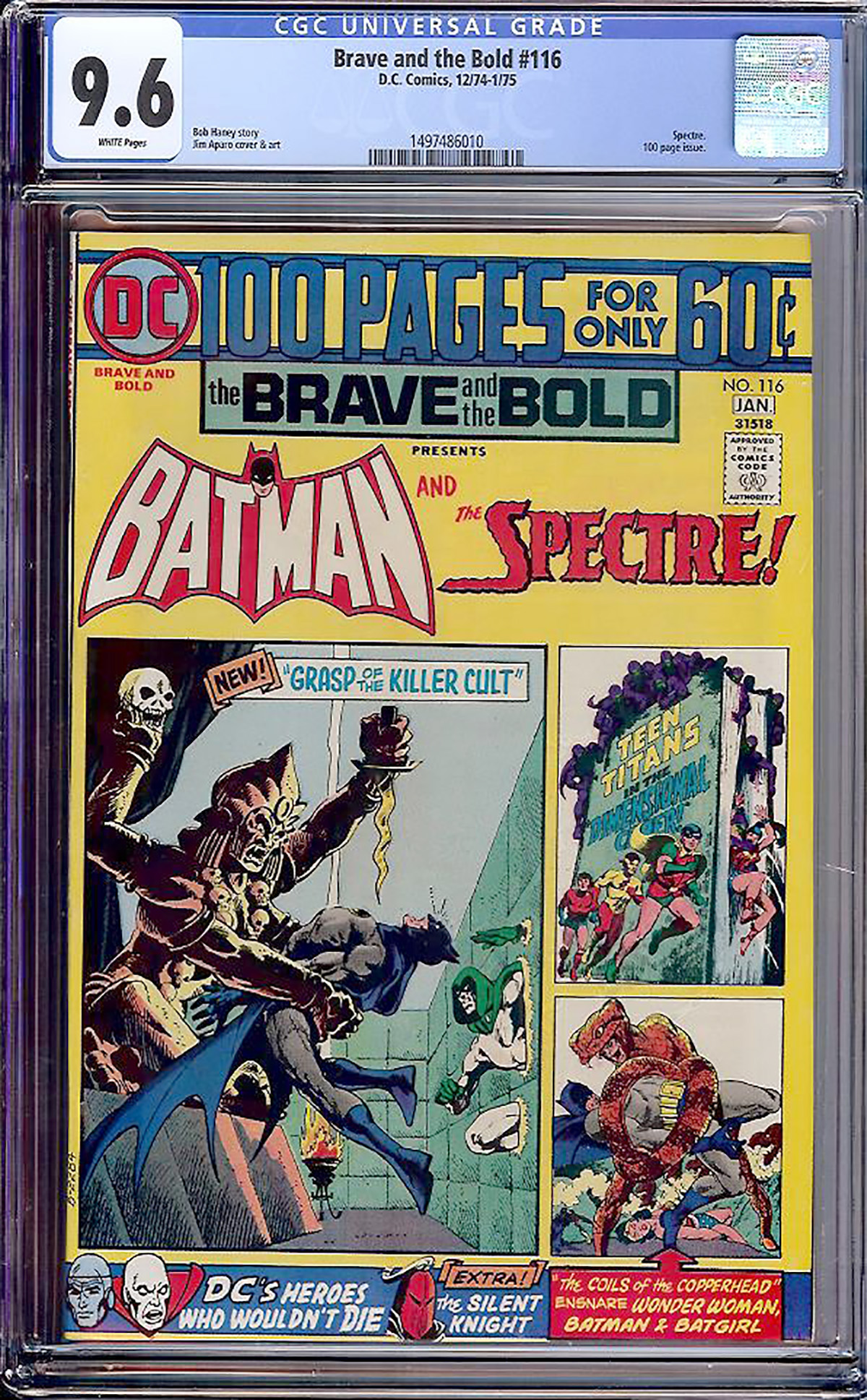 Brave and the Bold #116 CGC 9.6 w