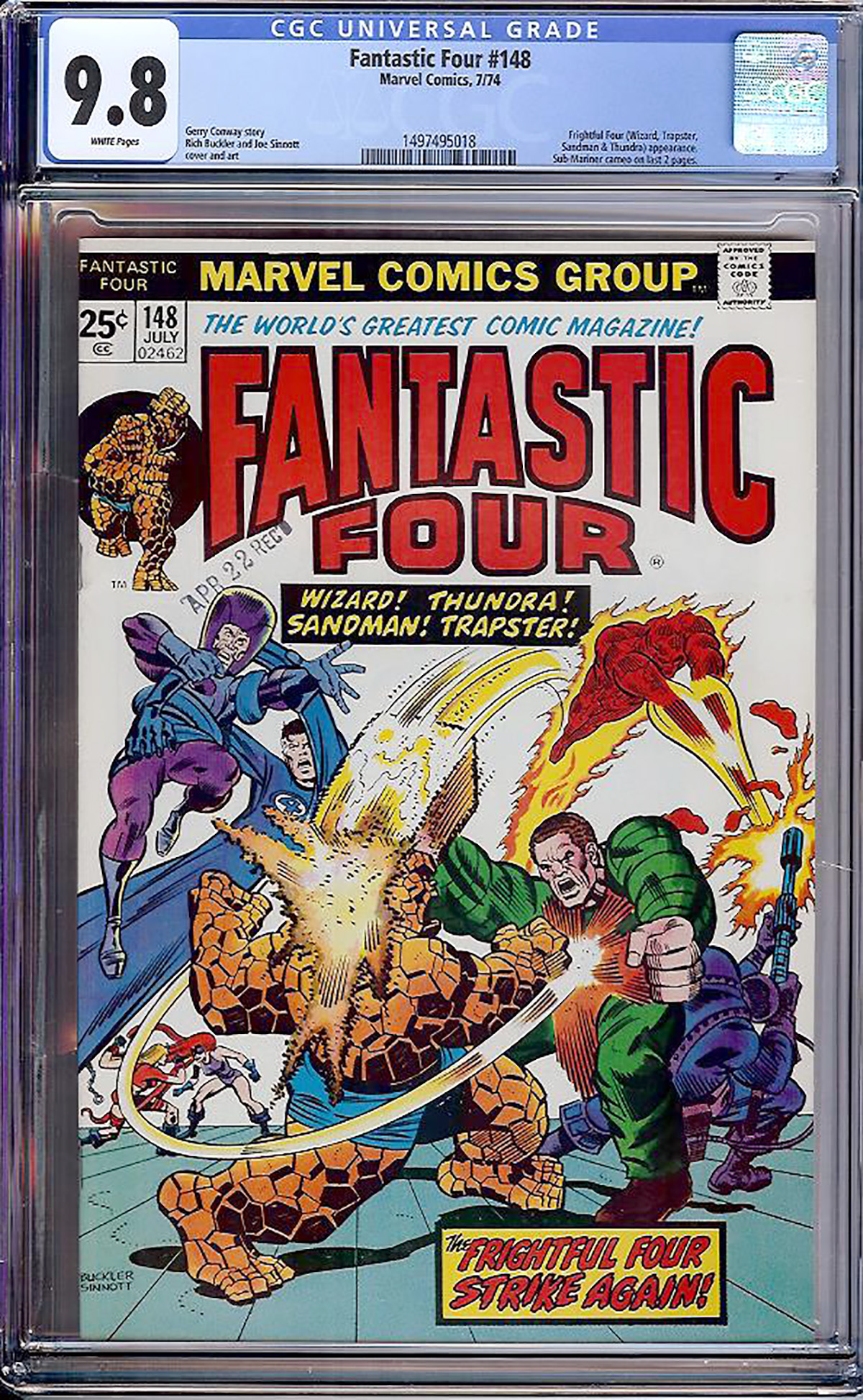 Fantastic Four #148 CGC 9.8 w