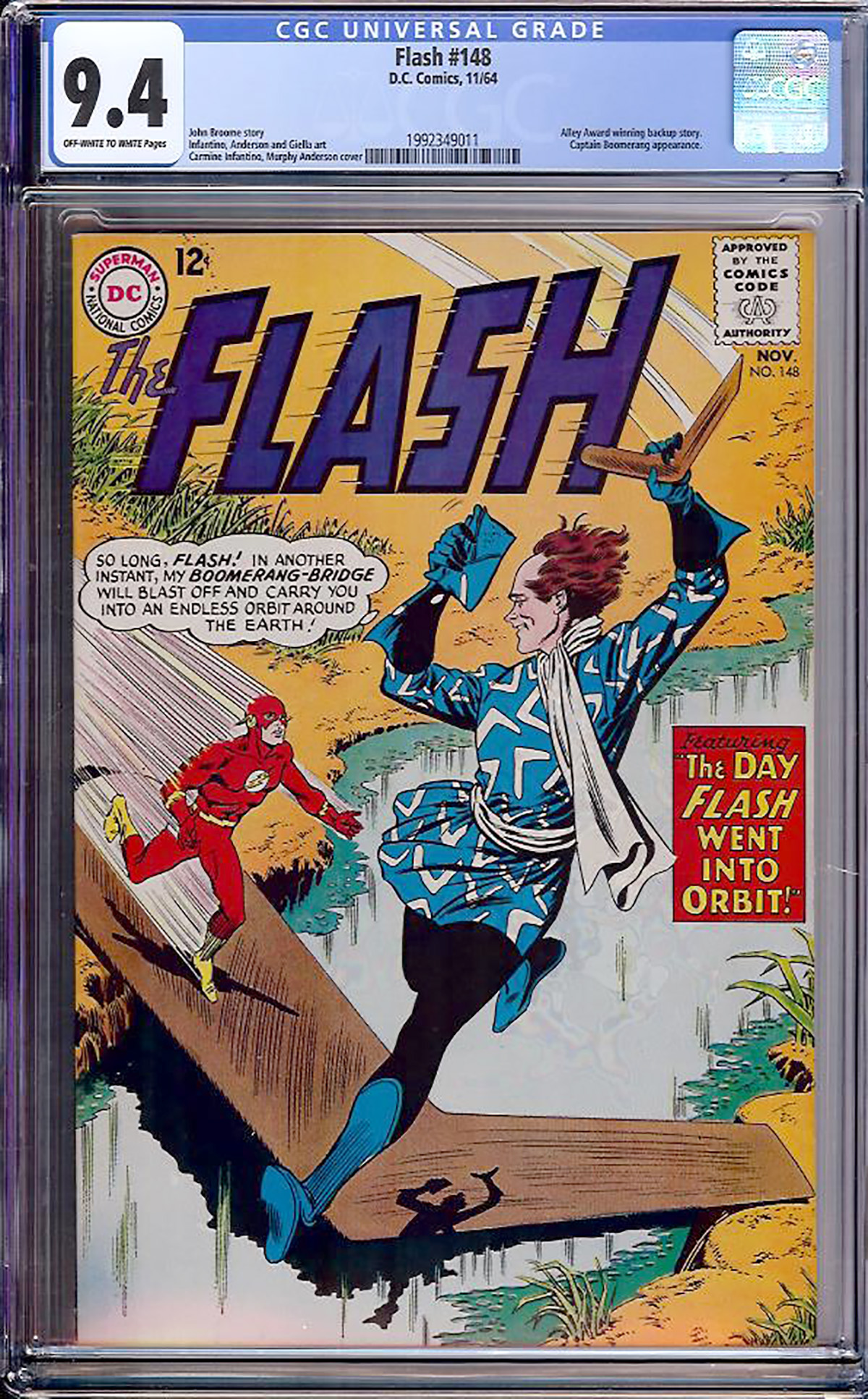 Flash #148 CGC 9.4 ow/w