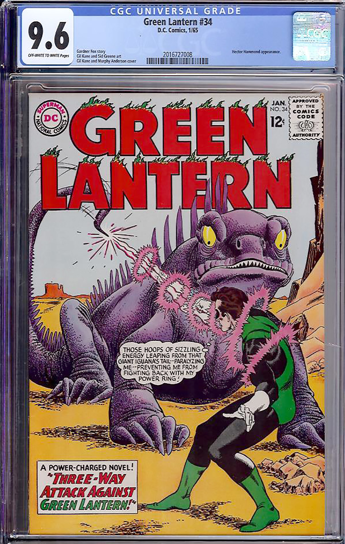 Green Lantern #34 CGC 9.6 ow/w
