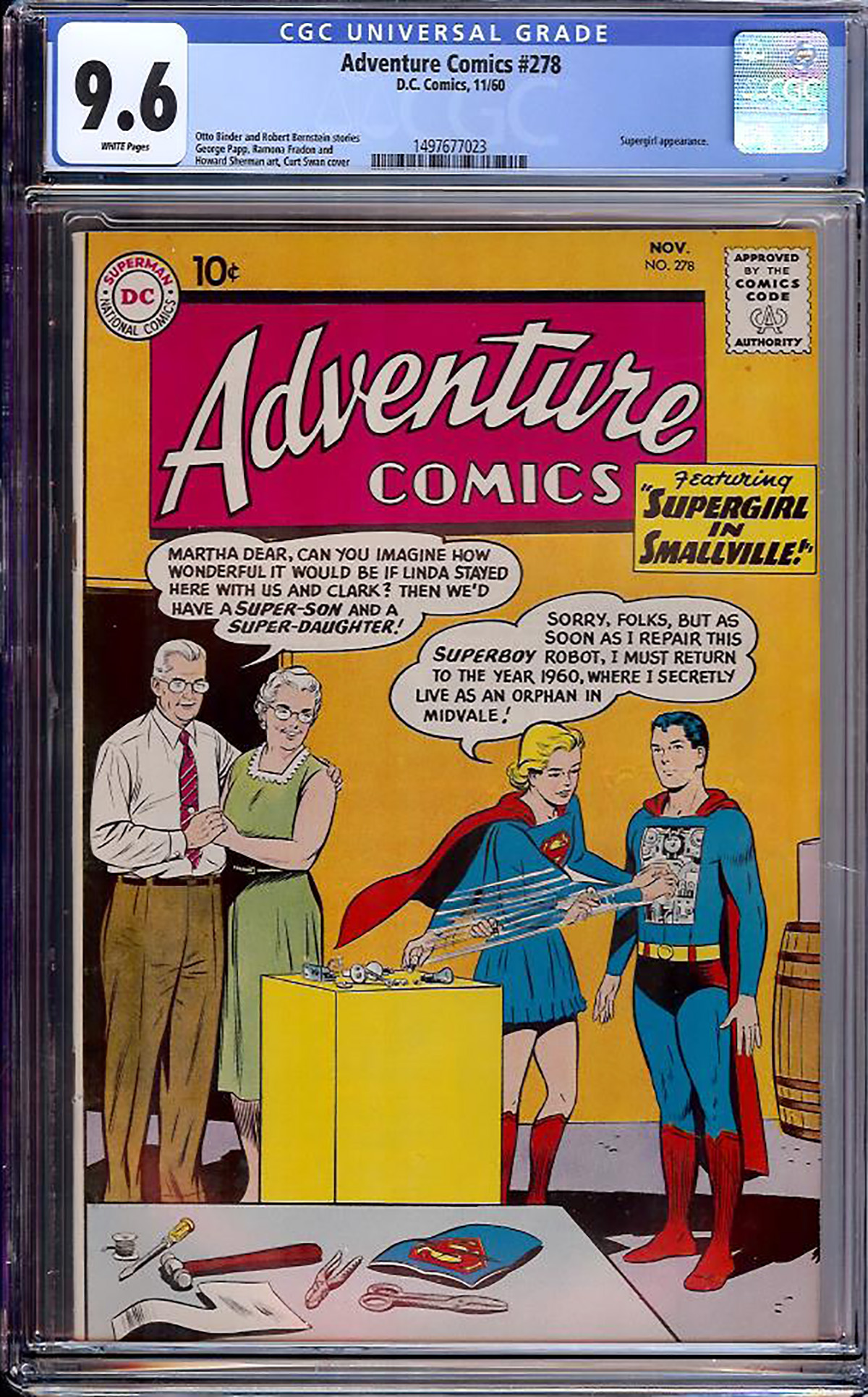 Adventure Comics #278 CGC 9.6 w