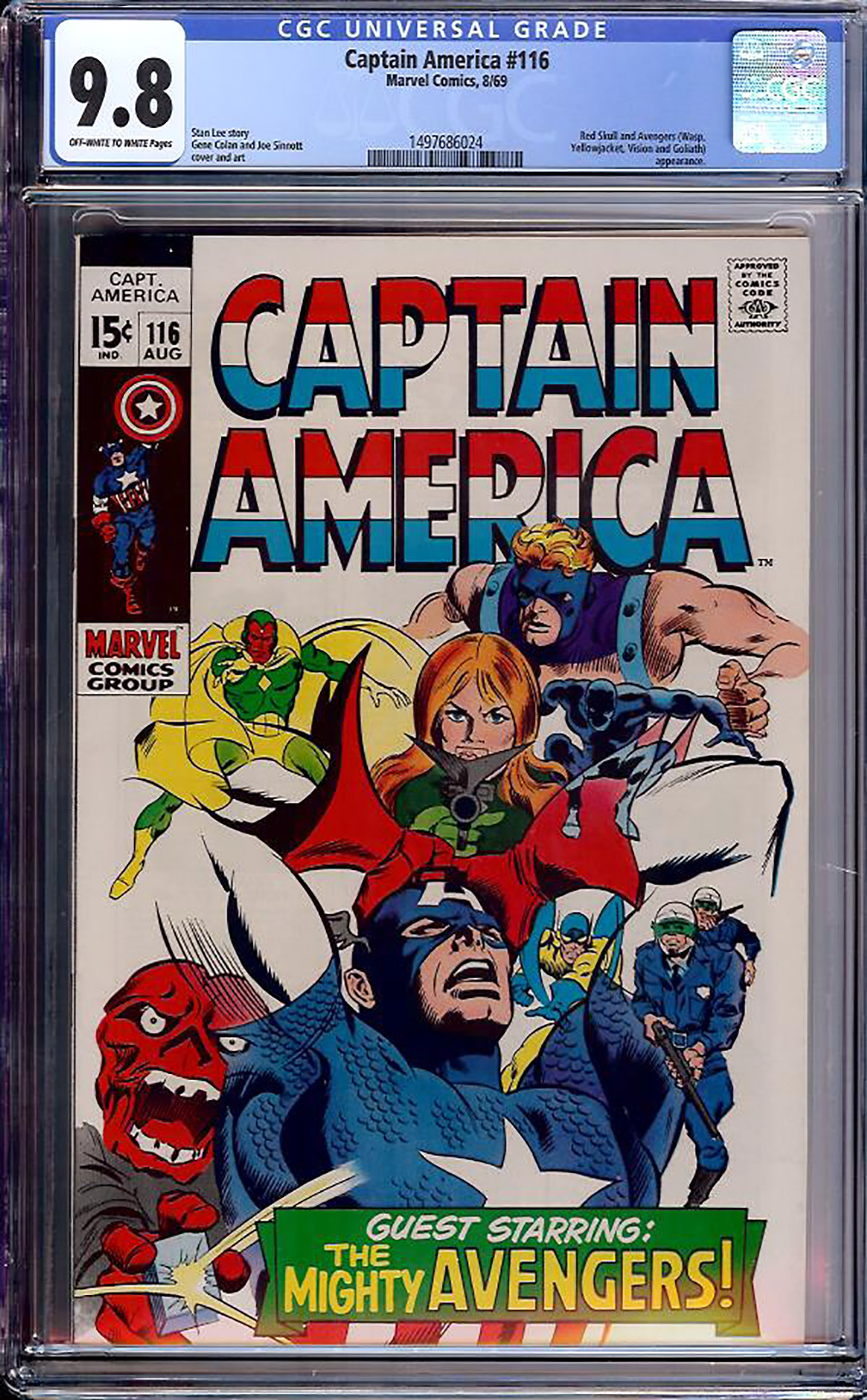 Captain America #116 CGC 9.8 ow/w