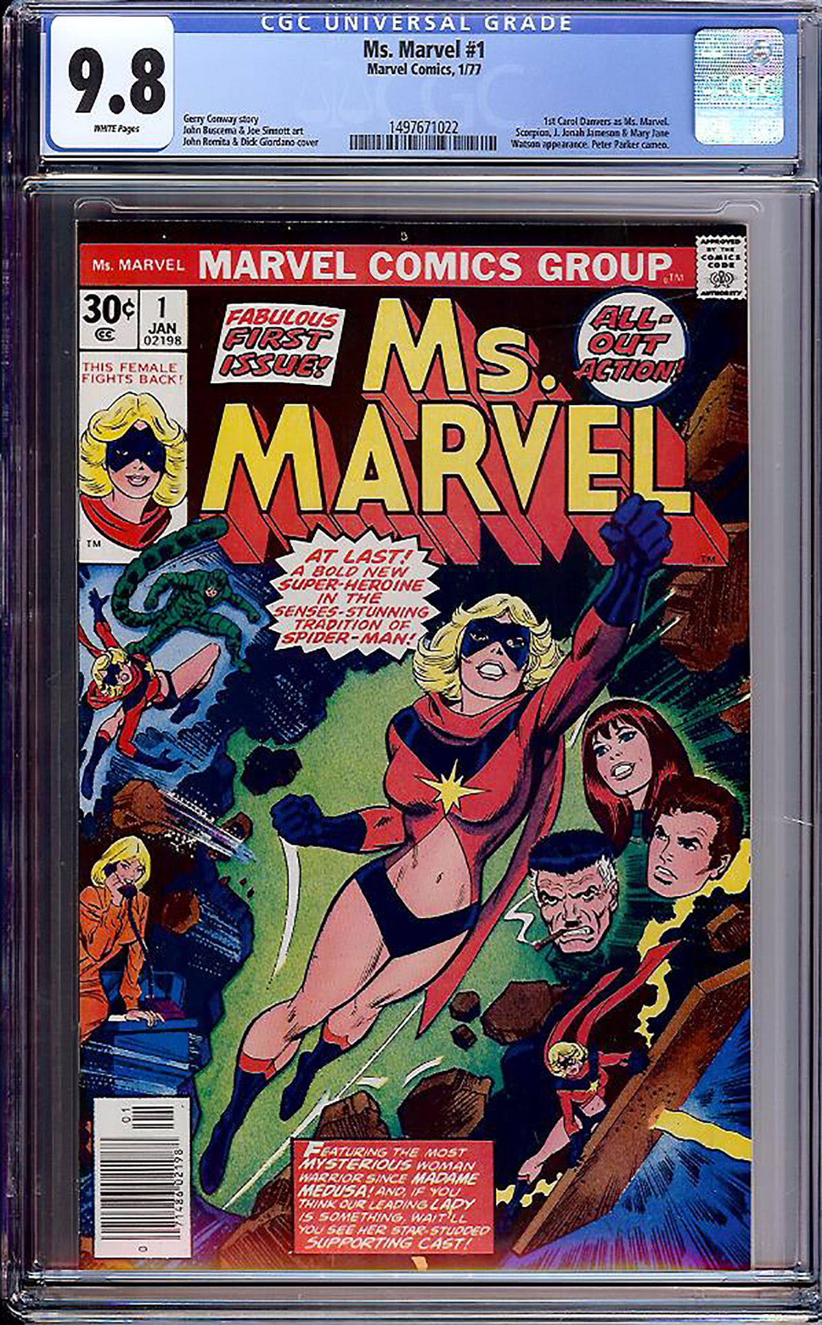 Ms. Marvel #1 CGC 9.8 w