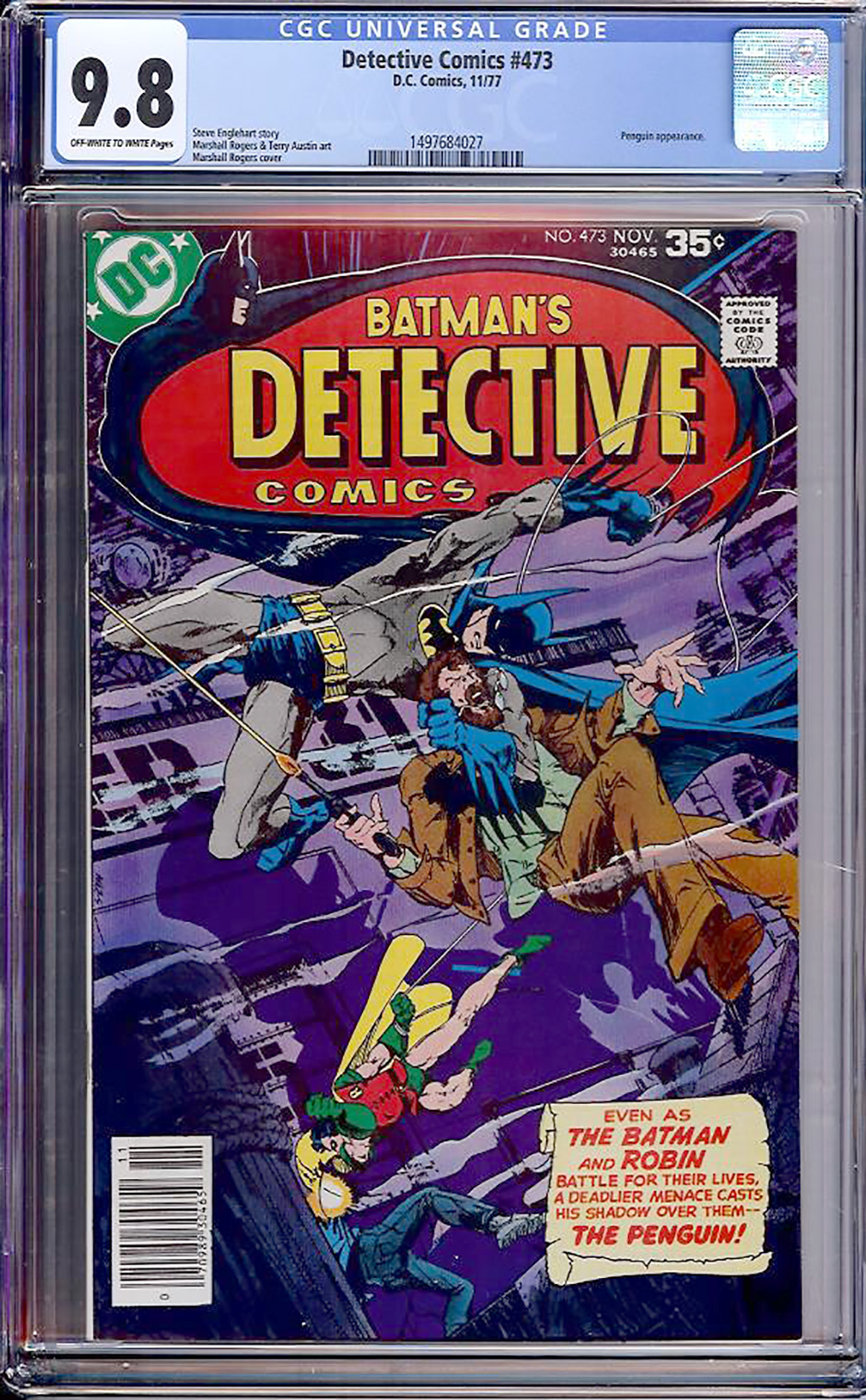 Detective Comics #473 CGC 9.8 ow/w