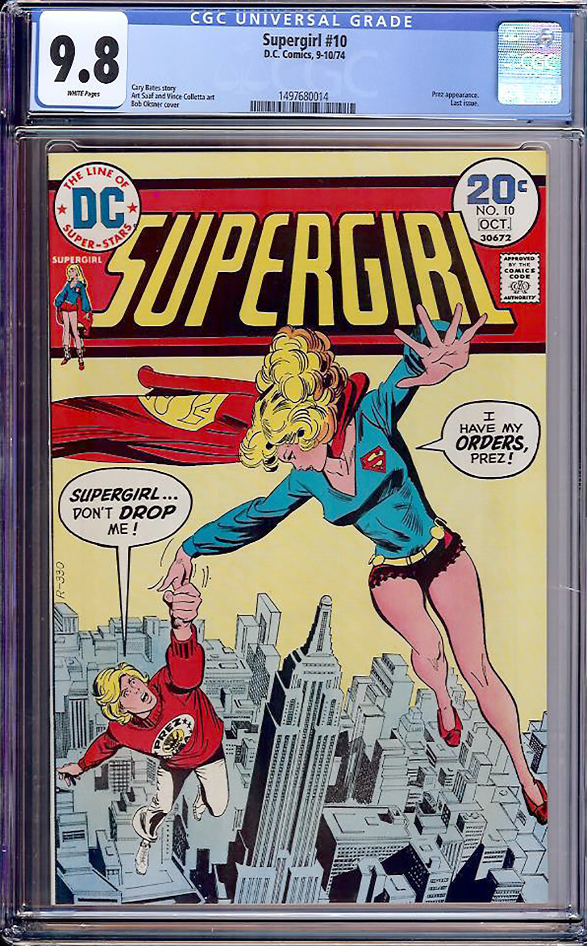 Supergirl #10 CGC 9.8 w