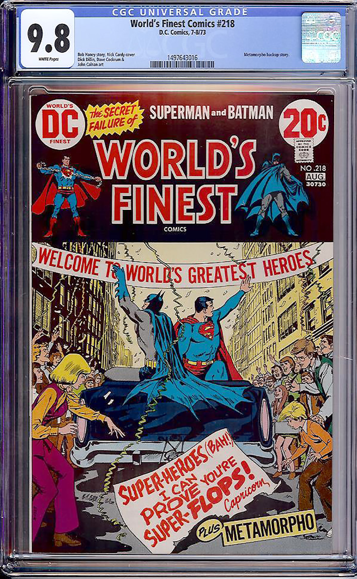 World's Finest Comics #218 CGC 9.8 w