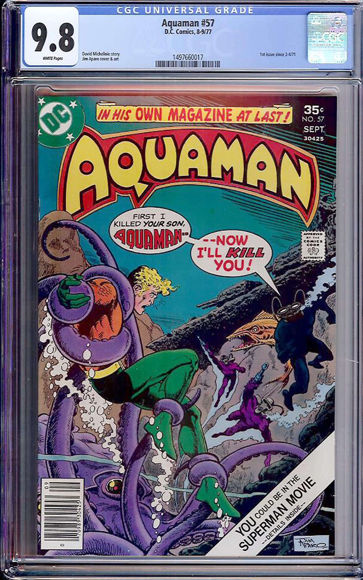 Aquaman #57 CGC 9.8 w