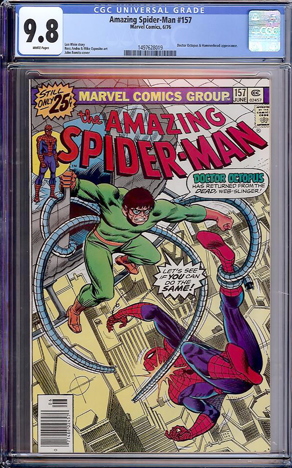 Amazing Spider-Man #157 CGC 9.8 w