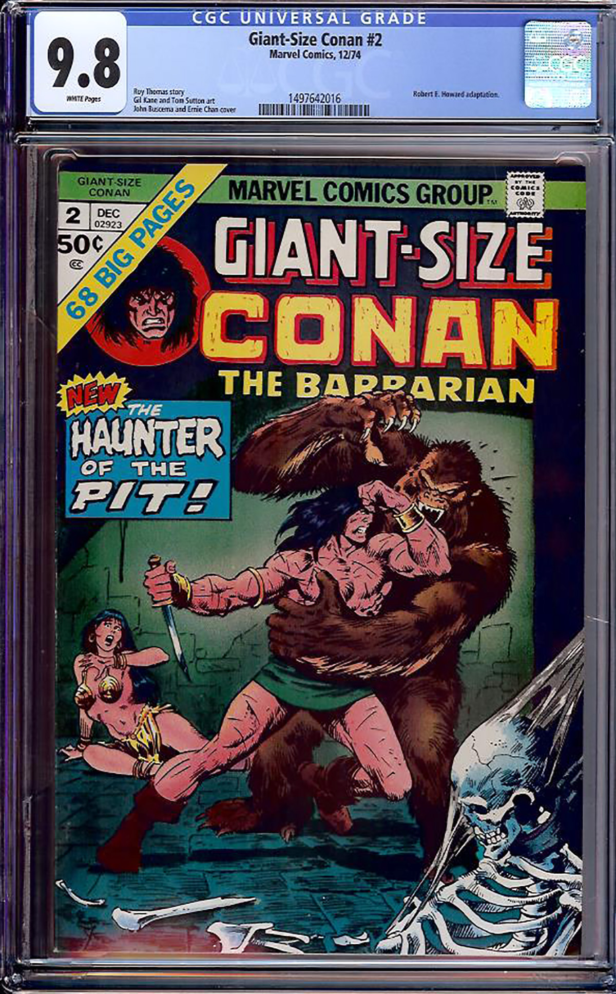 Giant-Size Conan #2 CGC 9.8 w