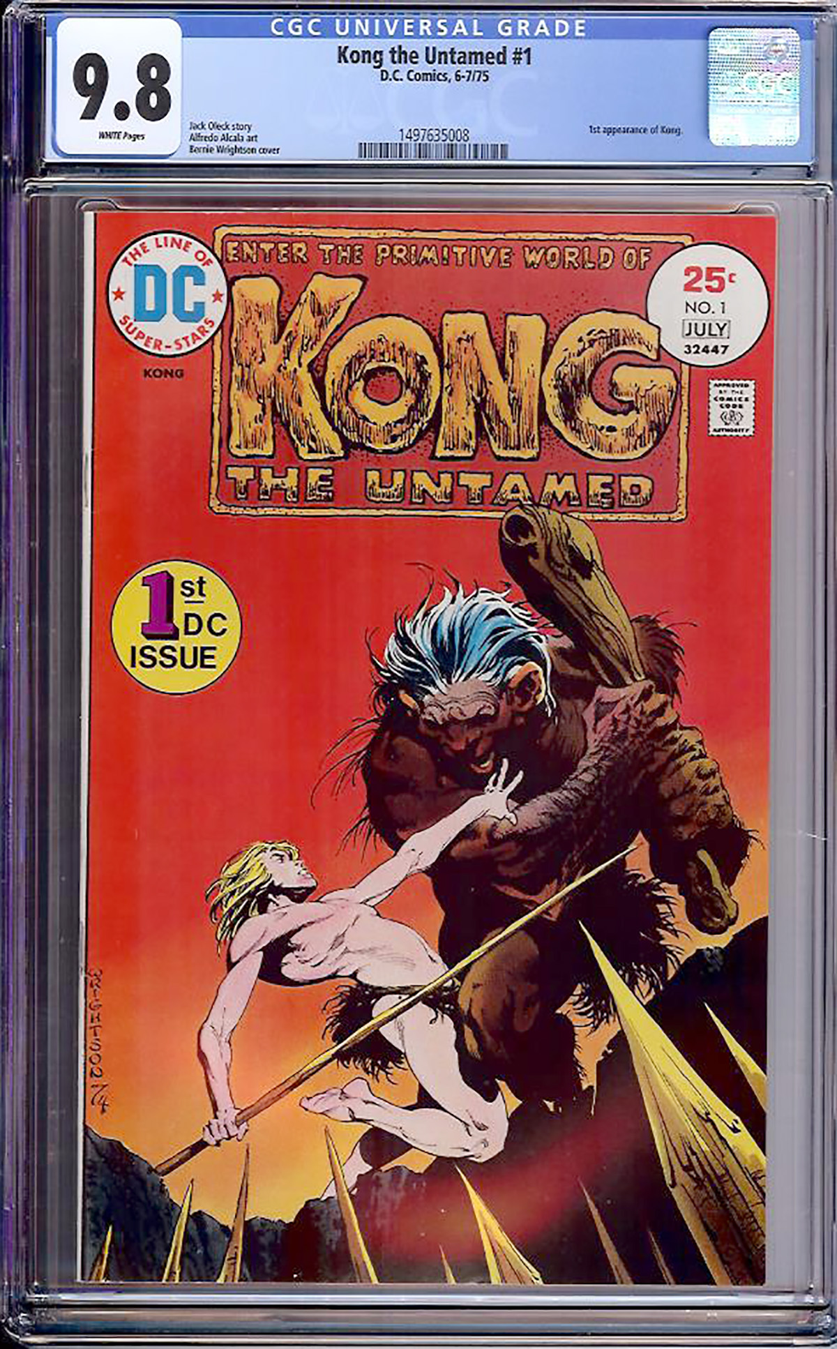 Kong the Untamed #1 CGC 9.8 w
