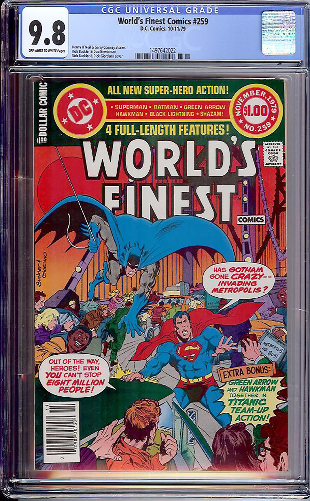 World's Finest Comics #259 CGC 9.8 ow/w