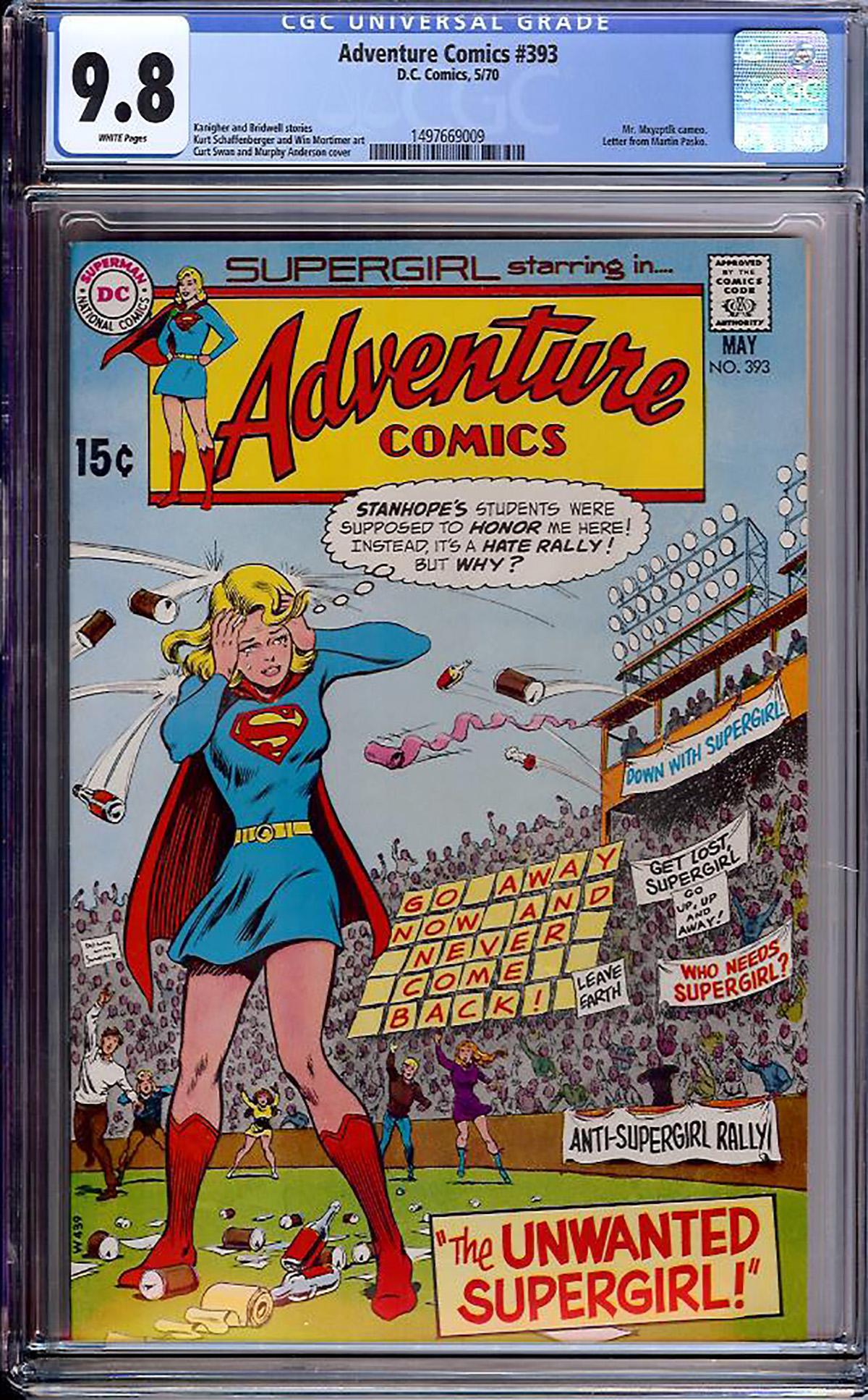 Adventure Comics #393 CGC 9.8 w