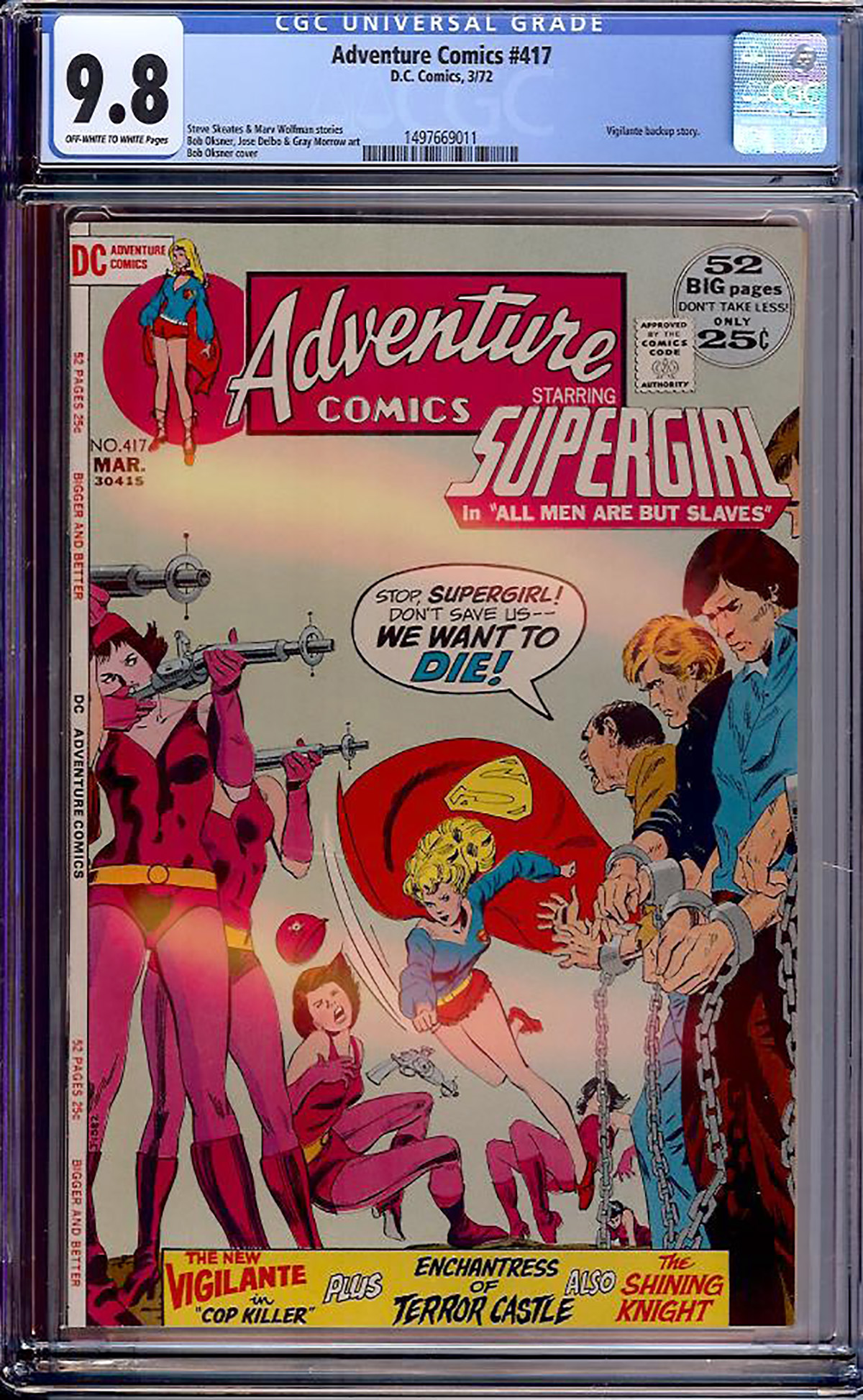 Adventure Comics #417 CGC 9.8 ow/w