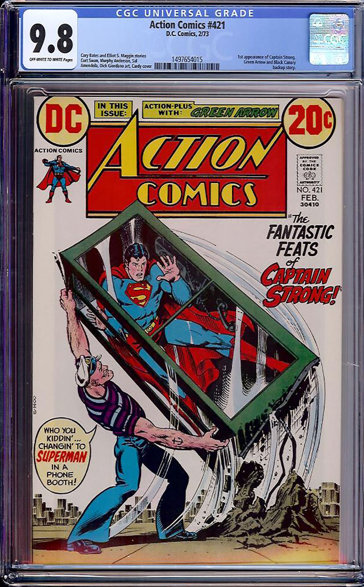 Action Comics #421 CGC 9.8 ow/w