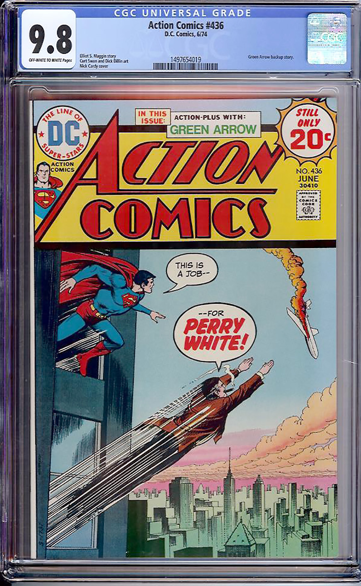 Action Comics #436 CGC 9.8 ow/w