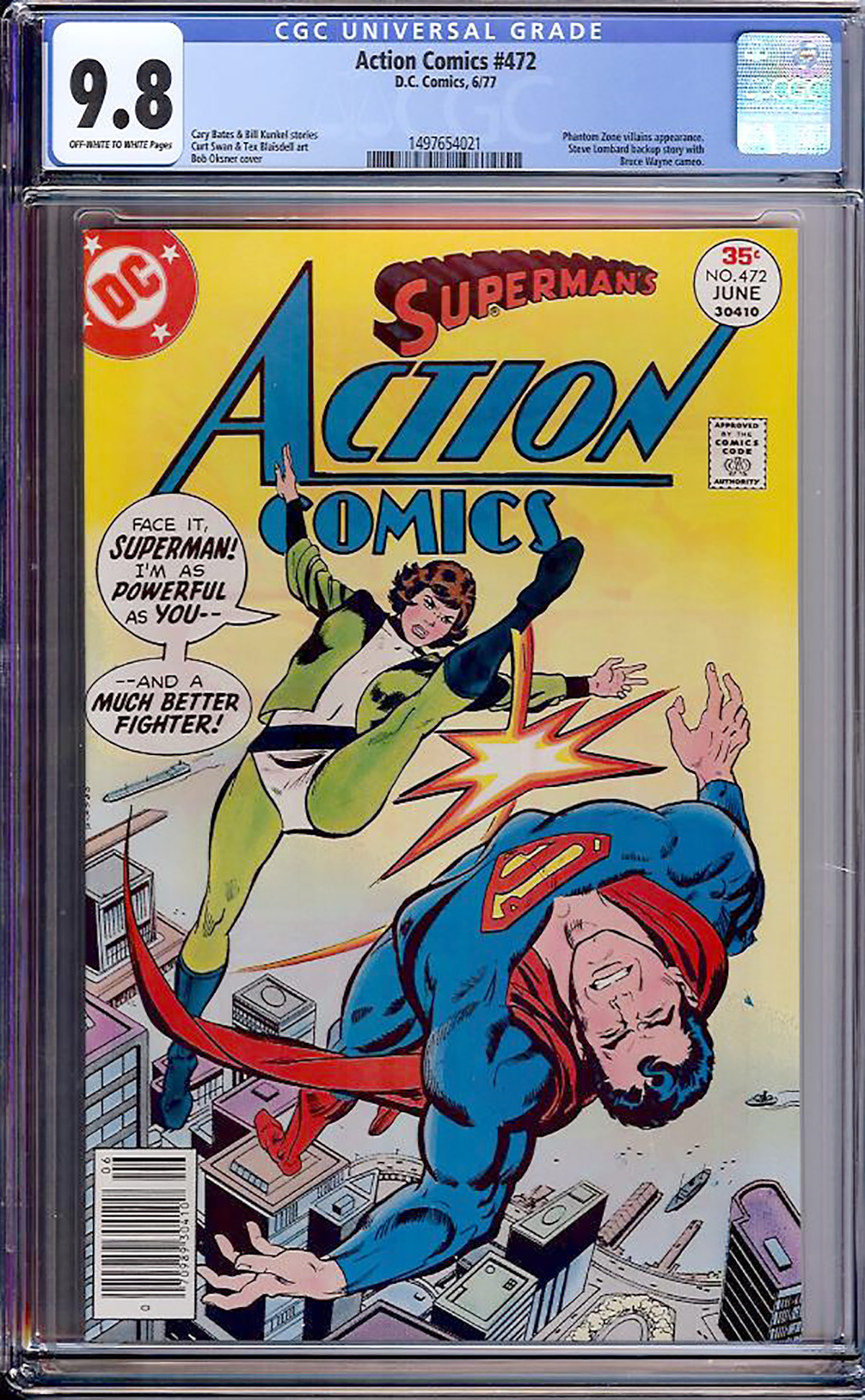 Action Comics #472 CGC 9.8 ow/w