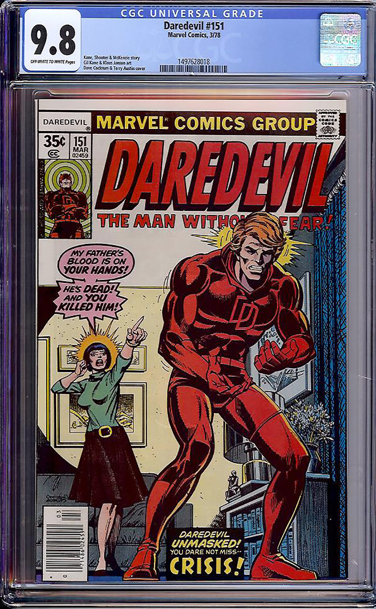 Daredevil #151 CGC 9.8 ow/w