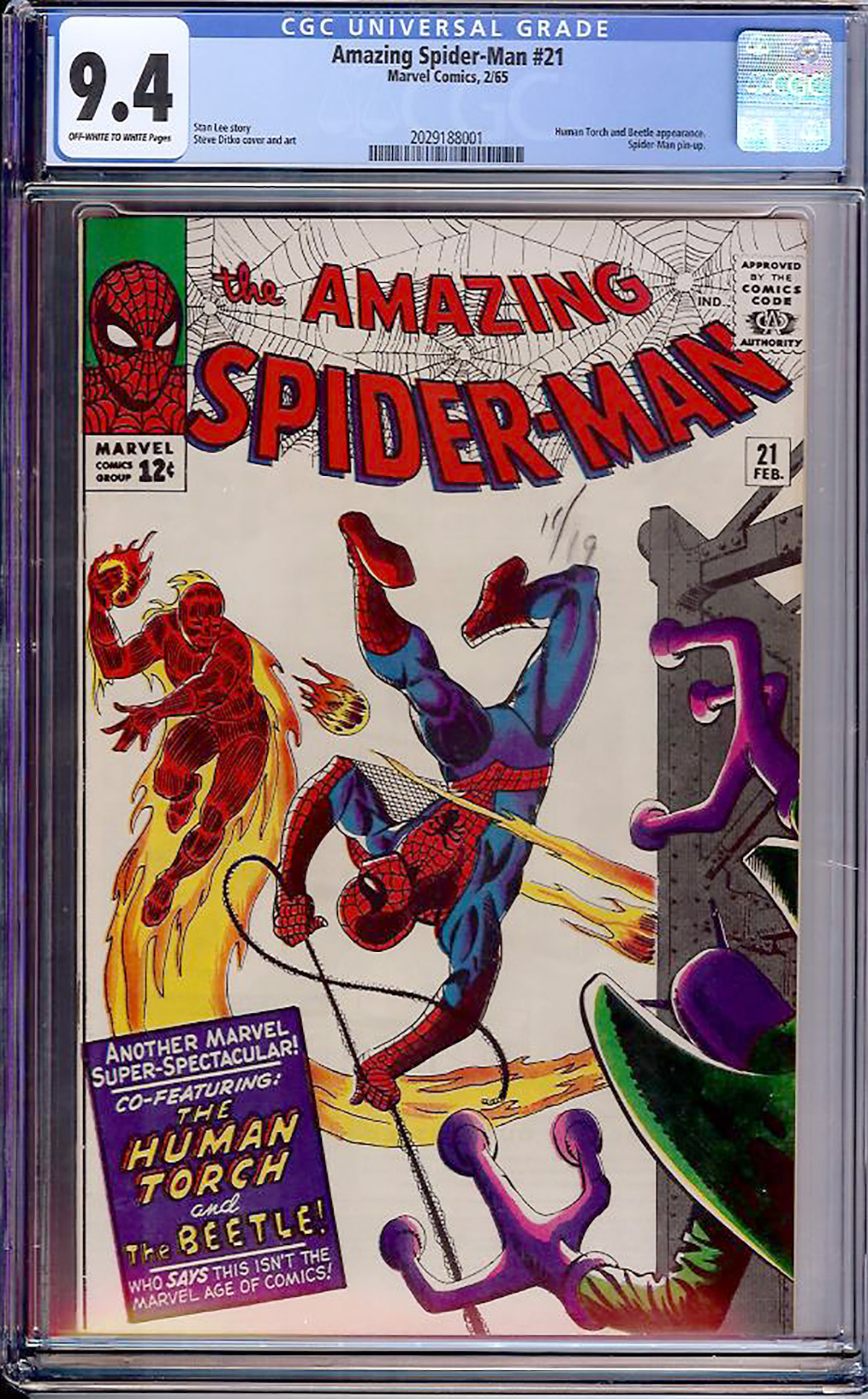 Amazing Spider-Man #21 CGC 9.4 ow/w