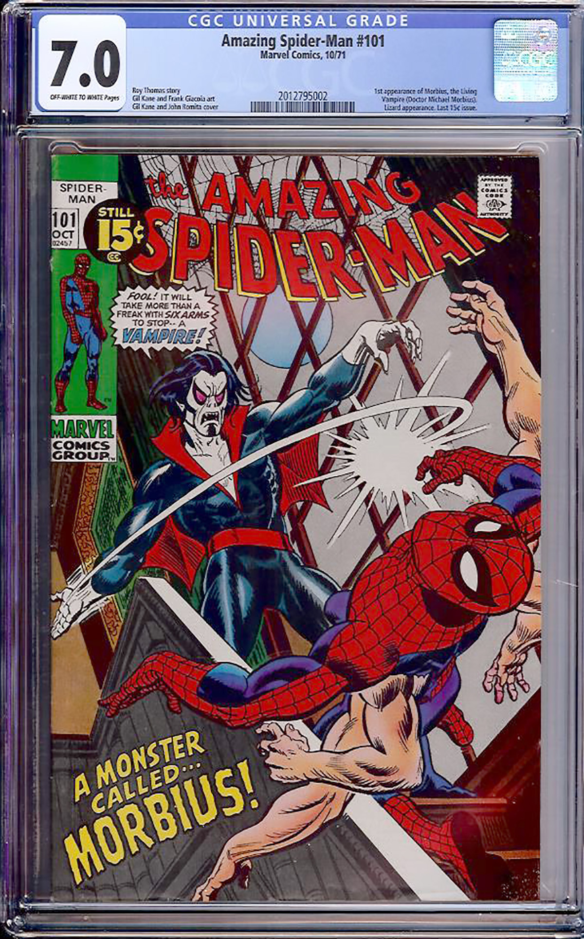 Amazing Spider-Man #101 CGC 7.0 ow/w